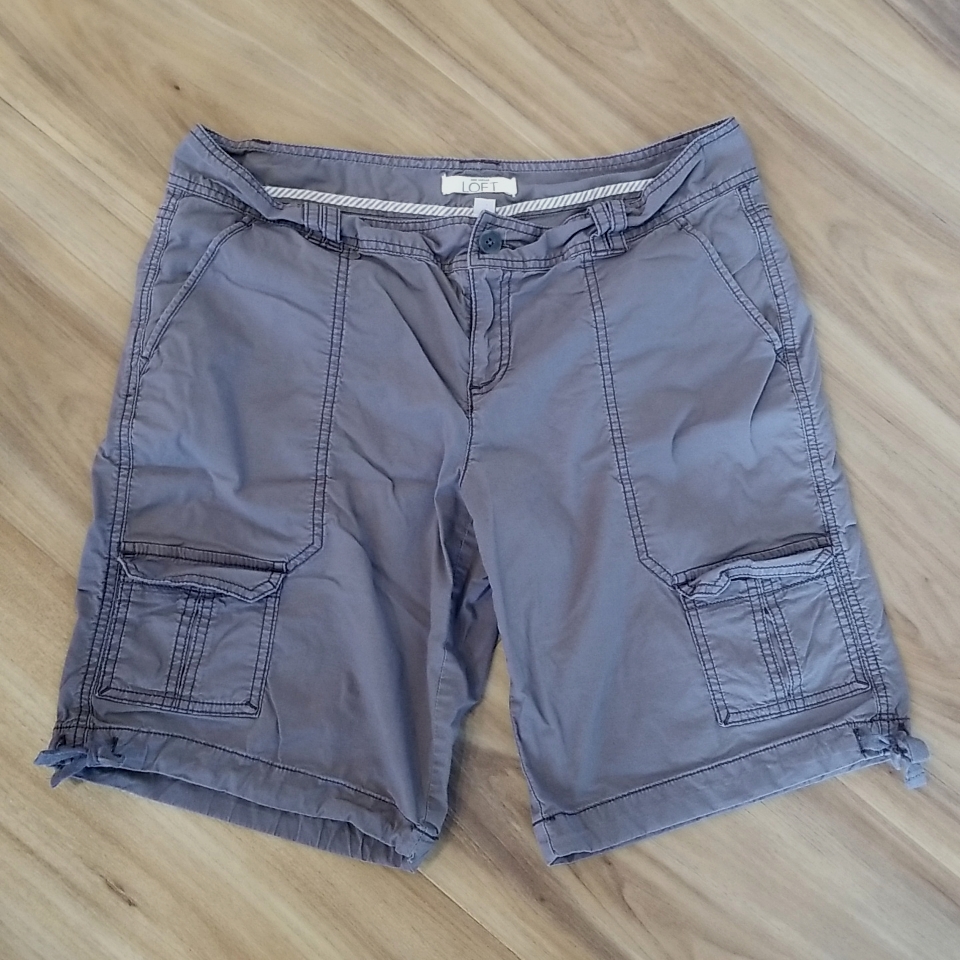 Loft Bermuda Shorts Size 12 Slate Gray 10 Inseam